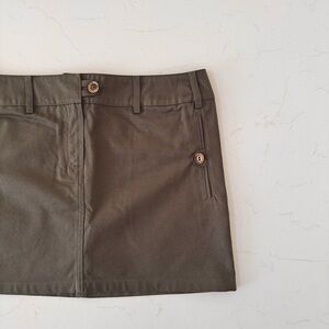 A.P.C. Khaki Buttoned Mini Skirt, 36